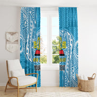 Personalised Tonga Lavengamalie College Window Curtain Since 1980 Special Kupesi Pattern