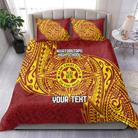 Personalised Tonga Niuatoputapu High School Bedding Set Special Kupesi Pattern