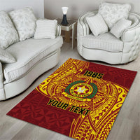 Personalised Tonga Vava'u High School Area Rug Since 1985 Special Kupesi Pattern