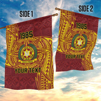 Personalised Tonga Vava'u High School Garden Flag Since 1985 Special Kupesi Pattern