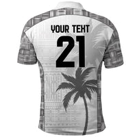 Custom Fiji Rugby Polo Shirt History Champions World Cup 7s - White
