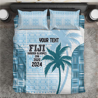 Custom Fiji Rugby Bedding Set History Champions World Cup 7s - Bllue