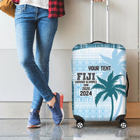 Custom Fiji Rugby Luggage Cover History Champions World Cup 7s - Bllue