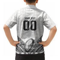 Custom Rugby Fiji National Heritage Hawaiian Shirt White Traditional Masi Inspired LT9 - Polynesian Pride