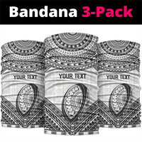 Custom Rugby Fiji National Heritage Neck Gaiter White Traditional Masi Inspired
