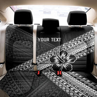 Custom Rugby Fiji Back Car Seat Cover Black Traditional Masi Inspired