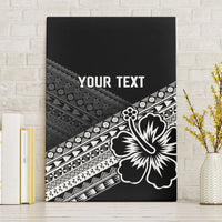 Custom Rugby Fiji Canvas Wall Art Black Traditional Masi Inspired