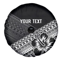 Custom Rugby Fiji Spare Tire Cover Black Traditional Masi Inspired