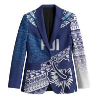 Custom Rugby Fiji Blazer Blue Traditional Masi Inspired