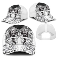 Personalised Rugby New Zealand Black Fern Baseball Net Cap Niho Taniwha Inspired