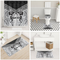 Custom Rugby New Zealand Black Fern Bathroom Set Niho Taniwha Inspired