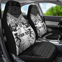 Custom Rugby New Zealand Black Fern Car Seat Cover Niho Taniwha Inspired