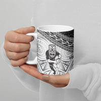 Custom Rugby New Zealand Black Fern Ceramic Mug Niho Taniwha Inspired