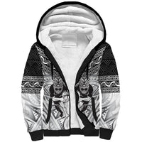 Custom Rugby New Zealand Black Fern Sherpa Hoodie Niho Taniwha Inspired