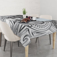 Custom Rugby New Zealand Black Fern Tablecloth Niho Taniwha Inspired