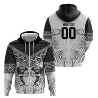 Custom Rugby New Zealand Black Fern Zip Hoodie Niho Taniwha Inspired