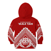 Tonga Rugby Kid Hoodie Proud Tongan Ngatu Kupesi World Cup 2023 No1 LT9 - Polynesian Pride