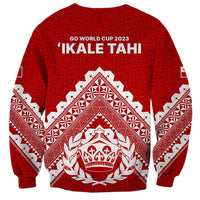 Tonga Rugby Sweatshirt Proud Tongan Ngatu Kupesi World Cup 2023 No1 LT9 - Polynesian Pride