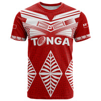 Tonga Rugby T Shirt Proud Tongan Ngatu Kupesi World Cup 2023 No1 LT9 White - Polynesian Pride
