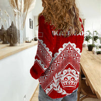 Tonga Rugby Women Casual Shirt Proud Tongan Ngatu Kupesi World Cup 2023 No1 LT9 - Polynesian Pride