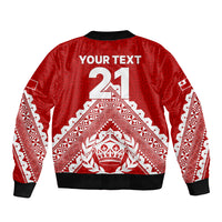 Custom Tonga Rugby Bomber Jacket Proud Tongan Ngatu Kupesi World Cup 2023 No1 LT9 - Polynesian Pride
