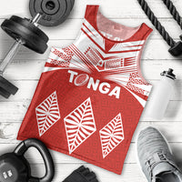 Custom Tonga Rugby Men Tank Top Proud Tongan Ngatu Kupesi World Cup 2023 No1 LT9 White - Polynesian Pride