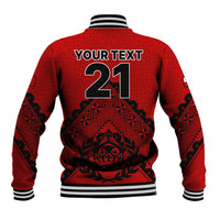Custom Tonga Rugby Baseball Jacket Proud Tongan Ngatu Kupesi World Cup 2023 No2 LT9 - Polynesian Pride