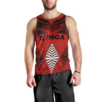 Custom Tonga Rugby Men Tank Top Proud Tongan Ngatu Kupesi World Cup 2023 No2 LT9 - Polynesian Pride