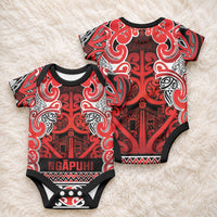 Aotearoa Iwi Ngapuhi Baby Onesie Maori Wharenui House Tribal Pattern