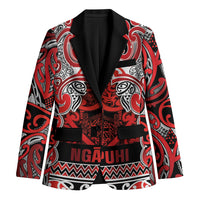 Aotearoa Iwi Ngapuhi Blazer Maori Wharenui House Tribal Pattern LT9 Unisex Red - Polynesian Pride