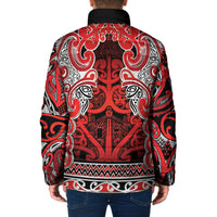 Aotearoa Iwi Ngapuhi Padded Jacket Maori Wharenui House Tribal Pattern LT9 - Polynesian Pride
