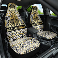 Aotearoa Iwi Ngati Whatua Car Seat Cover Maori Wharenui House Tribal Pattern LT9 One Size Gold - Polynesian Pride