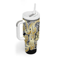 Aotearoa Iwi Ngati Whatua Tumbler With Handle Maori Wharenui House Tribal Pattern LT9 - Polynesian Pride