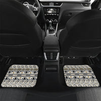 Aotearoa Iwi Waikato Tainui Car Mats Maori Wharenui House Tribal Pattern LT9 Set 2pcs - Back Light Gold - Polynesian Pride