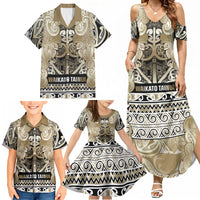 Aotearoa Iwi Waikato Tainui Family Matching Summer Maxi Dress and Hawaiian Shirt Maori Wharenui House Tribal Pattern LT9 - Polynesian Pride