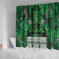Aotearoa Iwi Ngati Maniapoto Shower Curtain Maori Wharenui House Tribal Pattern LT9 - Polynesian Pride