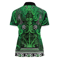 Aotearoa Iwi Ngati Maniapoto Women Polo Shirt Maori Wharenui House Tribal Pattern LT9 - Polynesian Pride