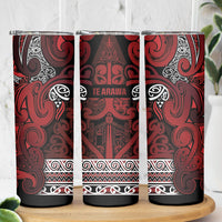 Aotearoa Iwi Te Arawa Skinny Tumbler Maori Wharenui House Tribal Pattern LT9 - Polynesian Pride