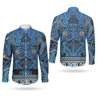 Aotearoa Iwi Ngati Porou Couples Matching Off Shoulder Short Dress and Long Sleeve Button Shirt Maori Wharenui House Tribal Pattern LT9 - Polynesian Pride