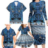 Aotearoa Iwi Ngati Porou Family Matching Long Sleeve Bodycon Dress and Hawaiian Shirt Maori Wharenui House Tribal Pattern LT9 - Polynesian Pride