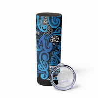Aotearoa Iwi Ngati Porou Skinny Tumbler Maori Wharenui House Tribal Pattern LT9 - Polynesian Pride