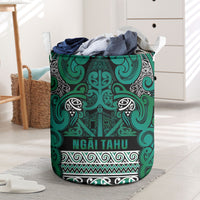 Aotearoa Iwi Ngai Tahu Laundry Basket Maori Wharenui House Tribal Pattern LT9 Turquoise - Polynesian Pride
