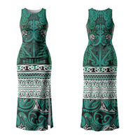 Aotearoa Iwi Ngai Tahu Couples Matching Tank Maxi Dress and Hawaiian Shirt Maori Wharenui House Tribal Pattern LT9 - Polynesian Pride