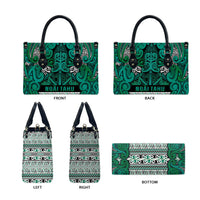 Aotearoa Iwi Ngai Tahu Leather Bag Maori Wharenui House Tribal Pattern LT9 - Polynesian Pride