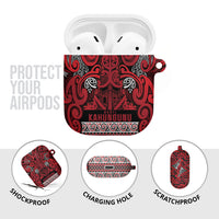 Aotearoa Iwi Ngati Kahungunu AirPods Case Maori Wharenui House Tribal Pattern LT9 - Polynesian Pride