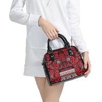 Aotearoa Iwi Ngati Kahungunu Shoulder Handbag Maori Wharenui House Tribal Pattern LT9 - Polynesian Pride
