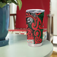 Aotearoa Iwi Tuhoe Tumbler Cup Maori Wharenui House Tribal Pattern LT9 - Polynesian Pride