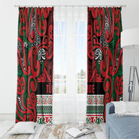 Aotearoa Iwi Tuhoe Window Curtain Maori Wharenui House Tribal Pattern LT9 - Polynesian Pride