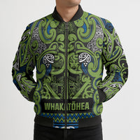 Aotearoa Iwi Whakatohea Bomber Puffer Jacket Maori Wharenui House Tribal Pattern LT9 - Polynesian Pride