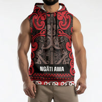 Aotearoa Iwi Ngati Awa Sleeveless Hoodie Maori Wharenui House Tribal Pattern LT9 - Polynesian Pride